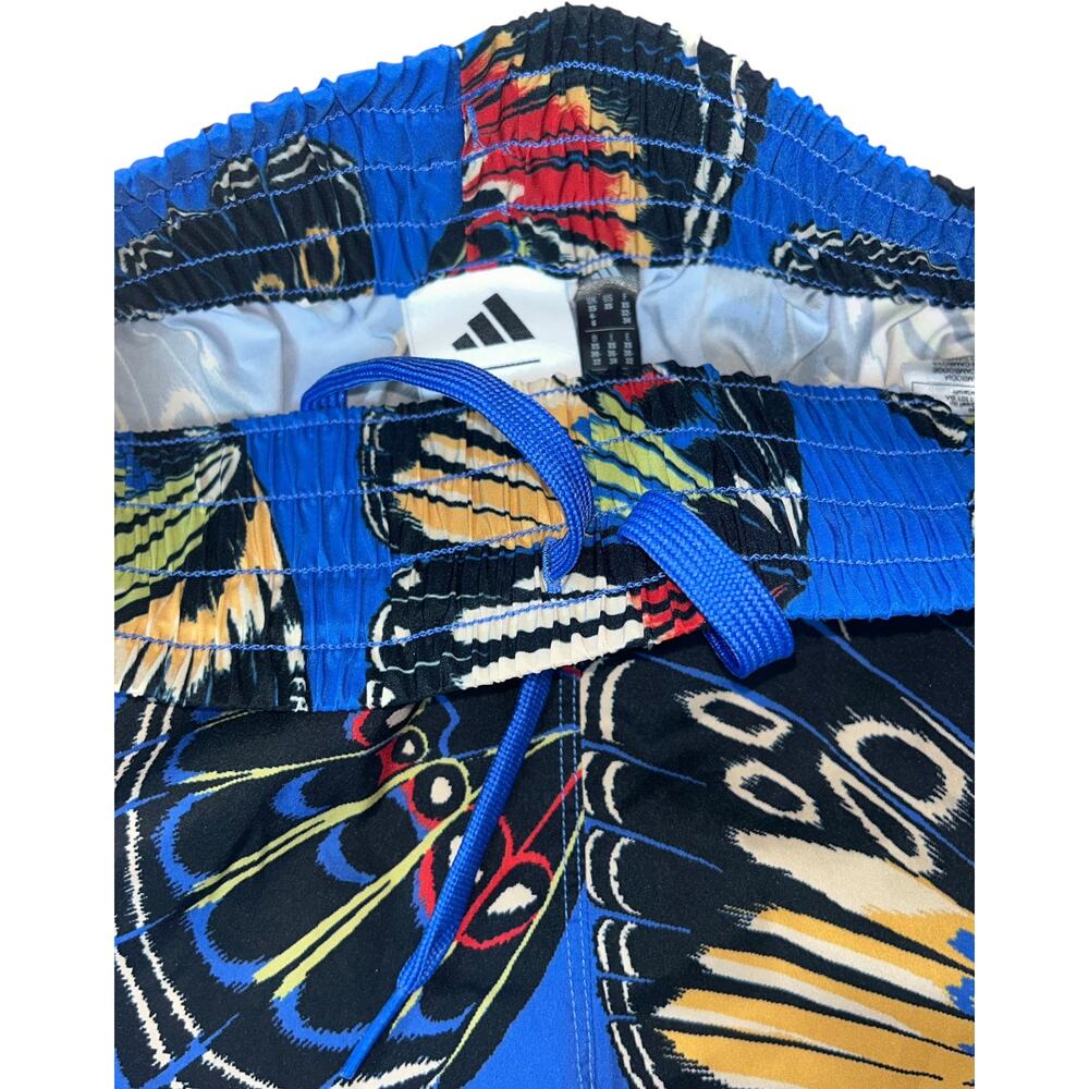 NWOT Adidas x Farm Rio Blue Colorful Butterfly Shorts Size XS - Picture 6 of 8